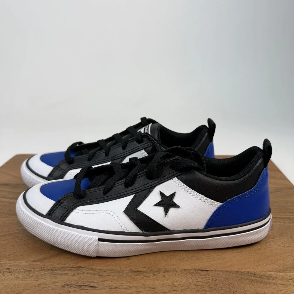 New Big Kids Converse Pro Blaze Play Offs Multicolor Leather Low Sneakers Size 4